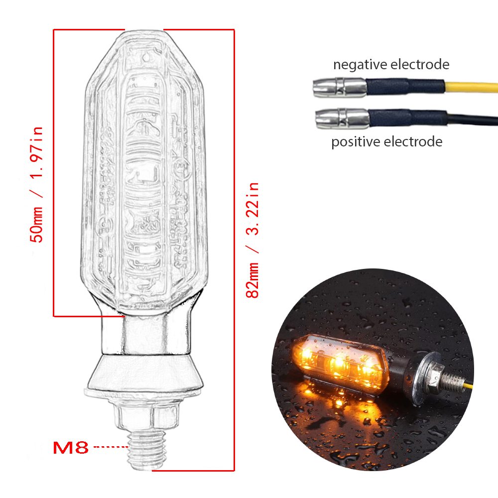8mm Mini Motorfiets LED Knippe - Sos Light Strobe recensie en prijs